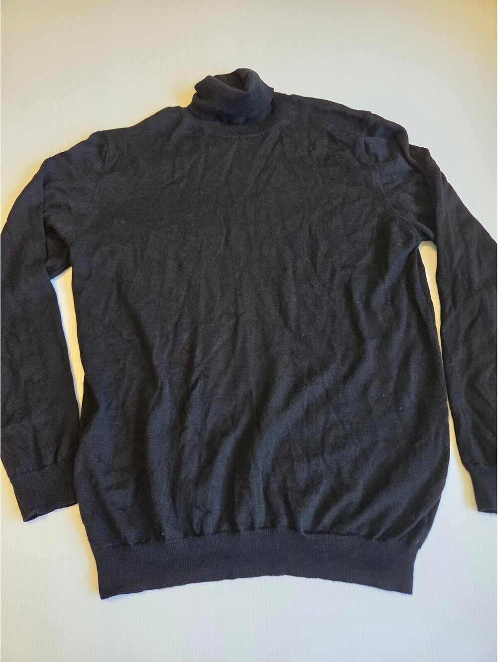 Zara Women's Black Turtleneck Jumper Sweater Size L/Made in Albania